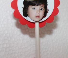 PHOTO PERSONALIZED Little Prince Cupcake Party Toppers - Custom
