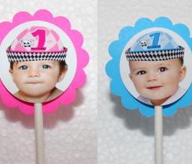 PHOTO PERSONALIZED Little Rebel Cupcake Party Toppers - Custom